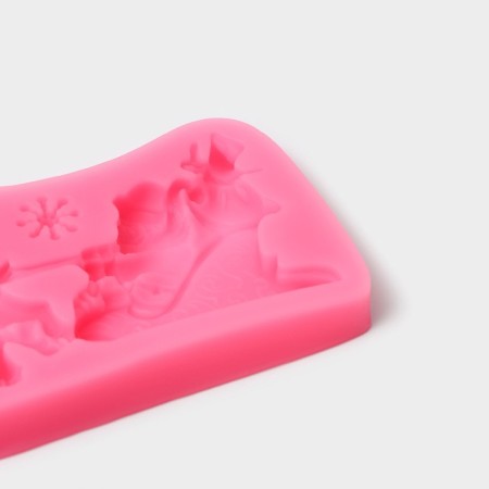 MOLD "SOLT", silicone, 13 × 7.5 × 1.2 cm, pink color-3