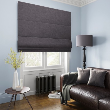Roman curtain "Tina", size 100x175 cm, dark gray color