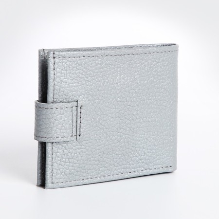 Women's wallet on the button, Textura, color gray color-2