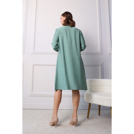 Dress shirt female looklikecat, size 54, green color-4