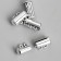 Fastener magnetic bicarry metal silver 0.6x1.5 cm