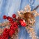 Decor "New Year's grace" berries, 30x10 cm, red-gold
