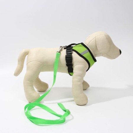 Drinking harness with a leash and reflective patch, s, ok 27, og 30-38, green-6