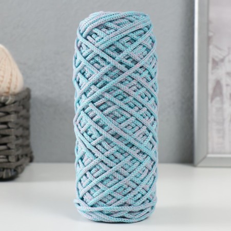 Knitting cord 35% cotton, 65% polypropylene 3 mm 85m/160 ± 10 g (pink/mint)