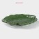 Serving dish with handles of the share "leaf", 29 × 3.3 cm, green color