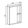 Bathroom mirror "Eco 52" Scandinavian oak, 12 x 52 x 65 cm