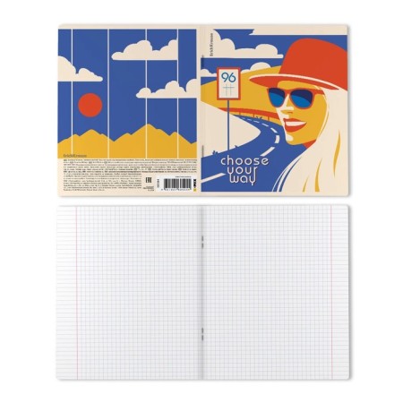 Notebook 96 sheets, Erichkrause "Choose Your Way", cover designer cardboard, stencil printing-6