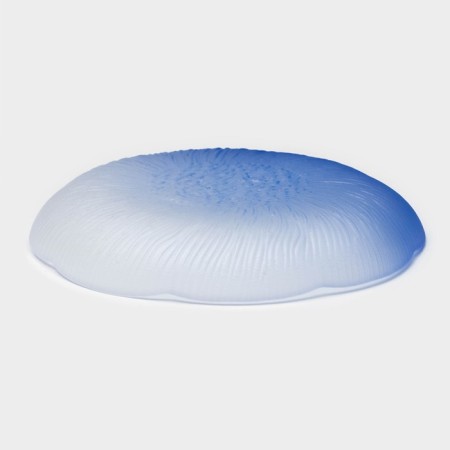 Glass plate “Lotus” pies, d = 16.7 cm, blue color-2