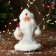 Santa Claus "In a patterned fur coat with a flashlight" 19 cm, silver