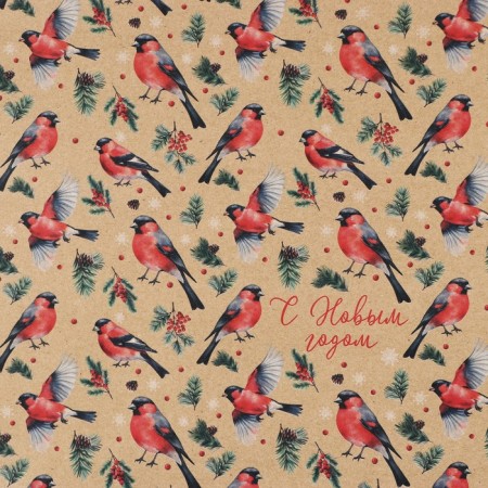 Paper Crafts "Bullfinch", 50 x 70 cm, New Year-1
