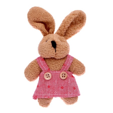 Soft toy "Bunny in a sundress", on a suspension, color mix