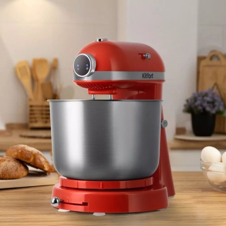 Mixer KitFort KT-3469, stationary, 300 watts, 3 l, 6 speeds, red-6