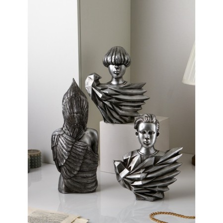 Set of figures "Woman Warrior", polystone, 42 cm, silver color