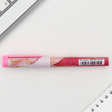 Handle Blood Blue Paste 0.7 mm with cap "Marble" plastic-4