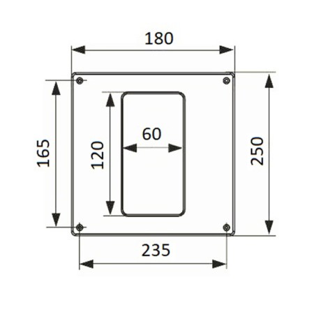 Zein ventilation duct connector, 60 x 120 mm, with a pad and with a valve-6