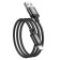 Hoco X89, Lightning cable - USB, 2.4 A, 1 m, woven wire, black