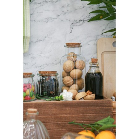Glass bottle for sauces and butter with a cork lid "Parfa", 550 ml, 8 × 17 cm-4