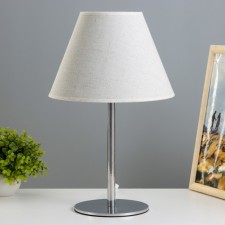 Desktop lamp Oliver 1x15W E27 silver/white 25x25x40cm Risalux