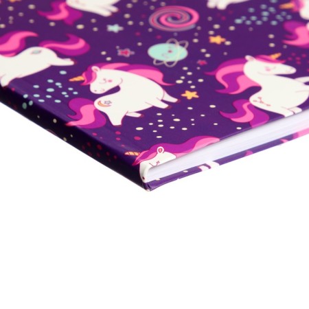 Diary for grades 1-4, "Unicorn and Rainbow", integral (flexible) cover, matte lamination, selective varnish, 48 sheets-2