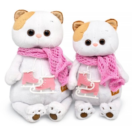 Soft toy "Lee" with skates and in a scarf, 24 cm LK24-155-3