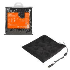 Pillow with heating in the seat 12V, 19/26 W (41x41 cm), quilted, black ADHC019