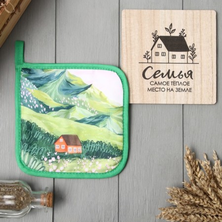 Set of kitchen shade happiness: stand 15*15 cm, grabbing 17*17cm