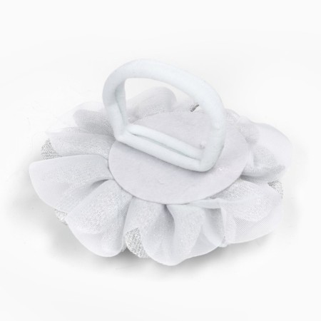 Outlet. Bant for hair on elastic band, white, 11 cm, princesses-3