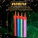 Candles Fountains for the Cake "Rainbow Sparks" 10 cm, 30 seconds, color flame, 4 pcs