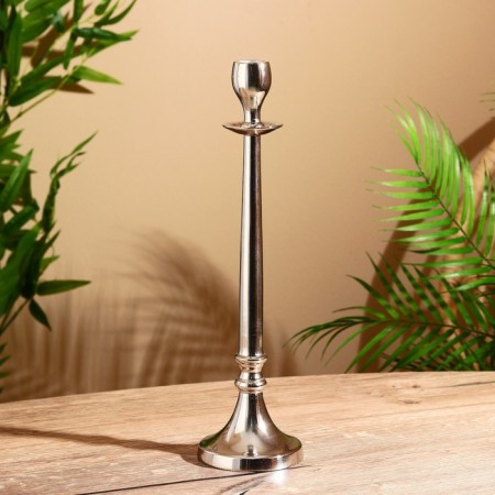Empire aluminum candlestick per 1 candle 9.5x9.5x35 cm-1
