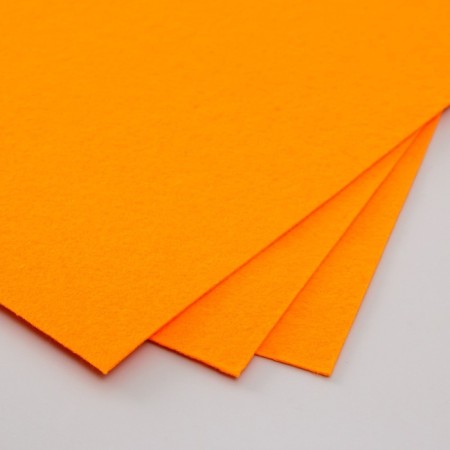A set of hard felt "Astra" (3 pcs) bright orange, 1 mm, 160 g, 20x30 cm-2