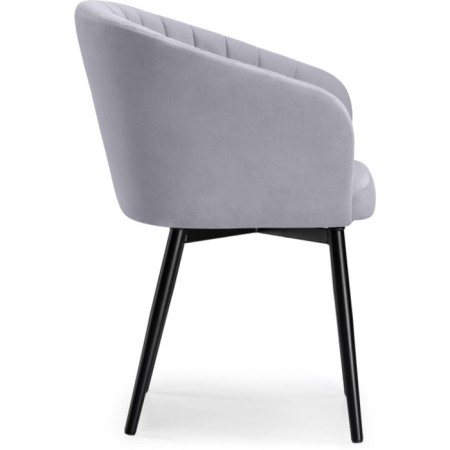 Montshau stool on a metal frame spinning, metal/velor, black/gray 60x53x83 cm-3