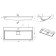 Snow -out sink Uperwood Barsa 100 cm, rectangular