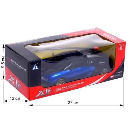 Radio -controlled car "coup", 1:18, works from batteries, blue color-4