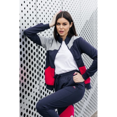 Female Female Suit, Size 48, Blue, Gray Color-5
