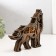 Souvenir tree Light "howling wolf" 16x14 cm