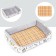 Animal bed, double-sided pillow, 60 x 45 x 15 cm, gray-white