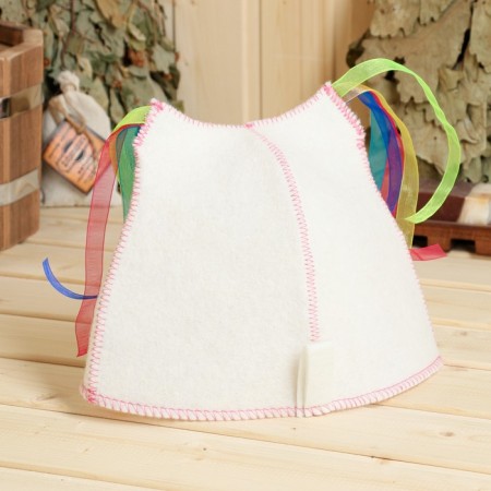 Bath hat for children "Rainbow tails", white, 5-7 years old-2