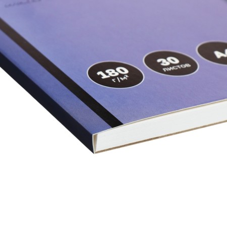 A4 watercolor album (205 x 280 mm), 180 g/m2, 30 sheets, BG "Anime", gluing-2