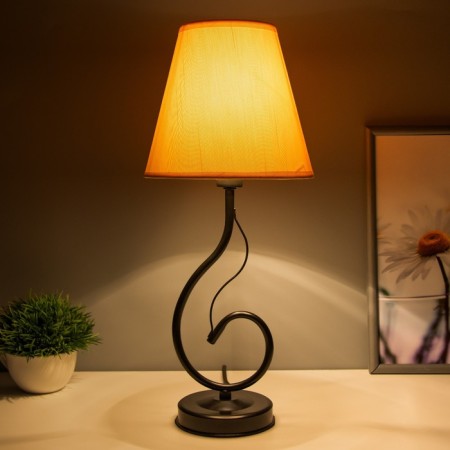 Lamp table Marcel 1x15W E14 18x18x42cm black/Risalux lemon-1