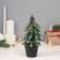Christmas tree decor "snowy with sparkles, in a pot" 22x7.5 cm
