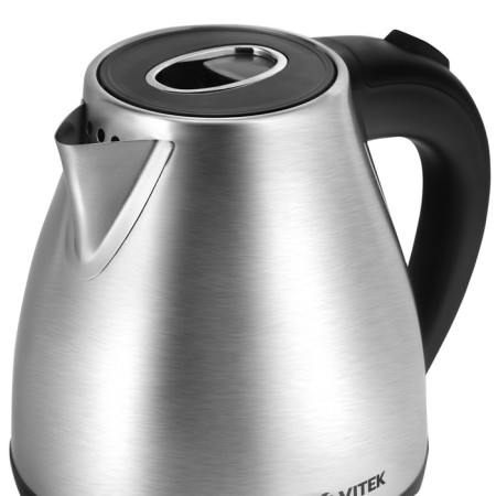 Electric kettle vitek VT-7012, metal, 1.7 l, 2200 watts, silver-black-2