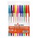 A set of ballpoint pens, 10 colors, a transparent body, with colored caps