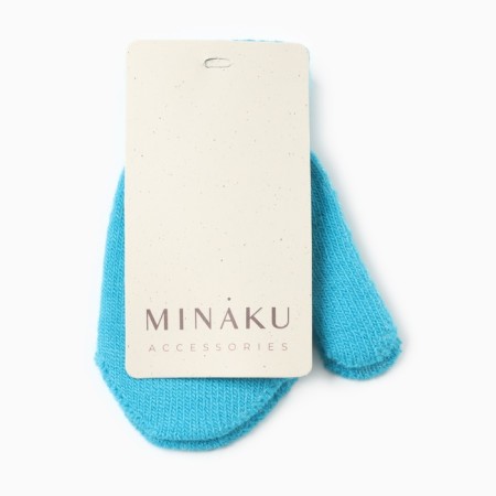 Baby mittens minku, Blue color, 12 cm-3