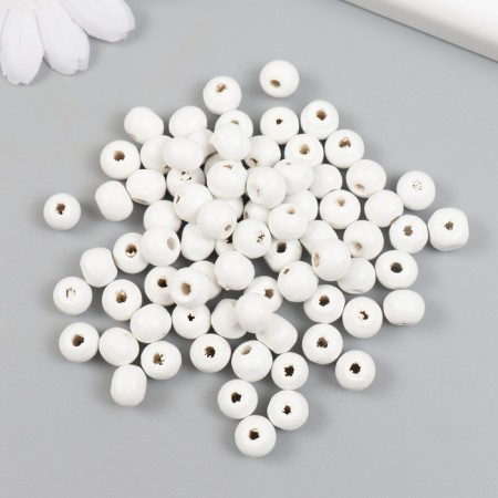 Beads for creativity tree "White" d = 0.8 cm set 20 grams-1