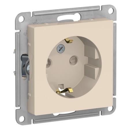SE SE AtlasDesign, 16 A, 250 V, built -in, with salary, curtains, IP20, beige, Atn000245-1