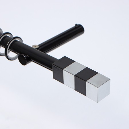 Tip on the cornice d = 19 mm "Magnum", the color is black/chrome