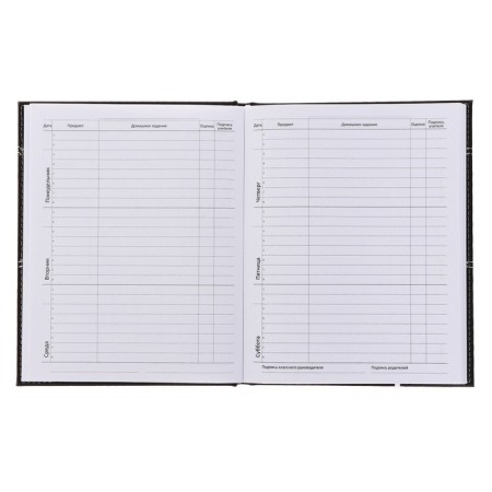 Universal diary for Boss 1-11, hard cover, artificial leather, foam rubber, lies, 80 g/m2-4