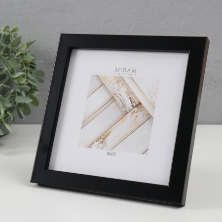 Photo frame Plastic "Mira" 15x15 cm, 641877-3, black (plastic screen)-1