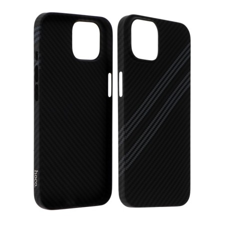 Hoco Case for iPhone 14, Kevland texture, black and gray-1