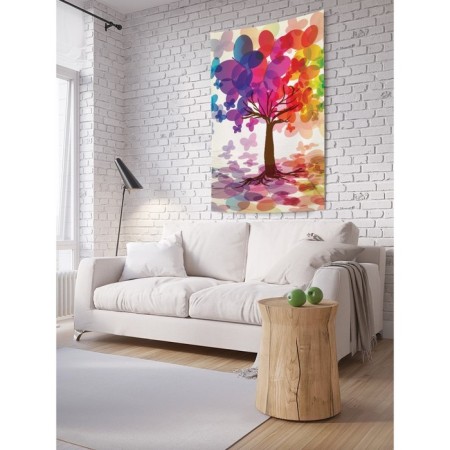 Decorative panel with photo printing "Season of butterflies", vertical, size 100x150 cm